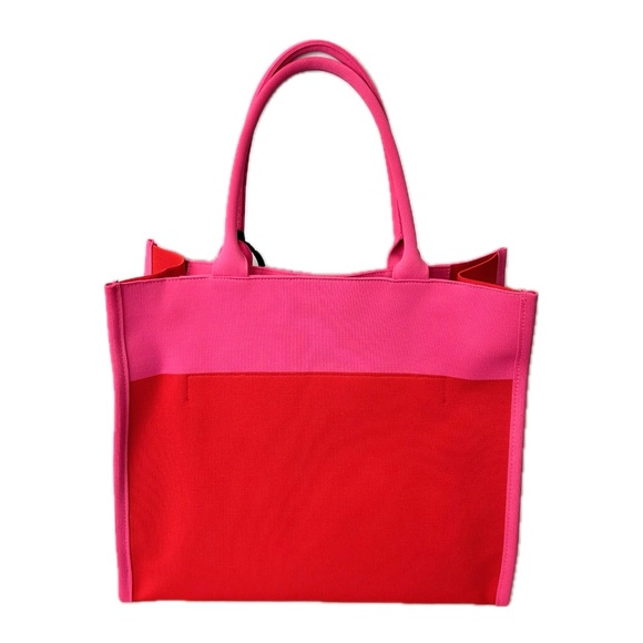 NWT Colorblock Knit Tote - kate spade new york x Target - IT'S IN THE BAG red/pk - Picture 5 of 15